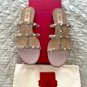 NWT Valentino slides in beige taupe size 39.5